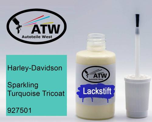 Harley-Davidson, Sparkling Turquoise Tricoat, 927501: 20ml Lackstift, von ATW Autoteile West.